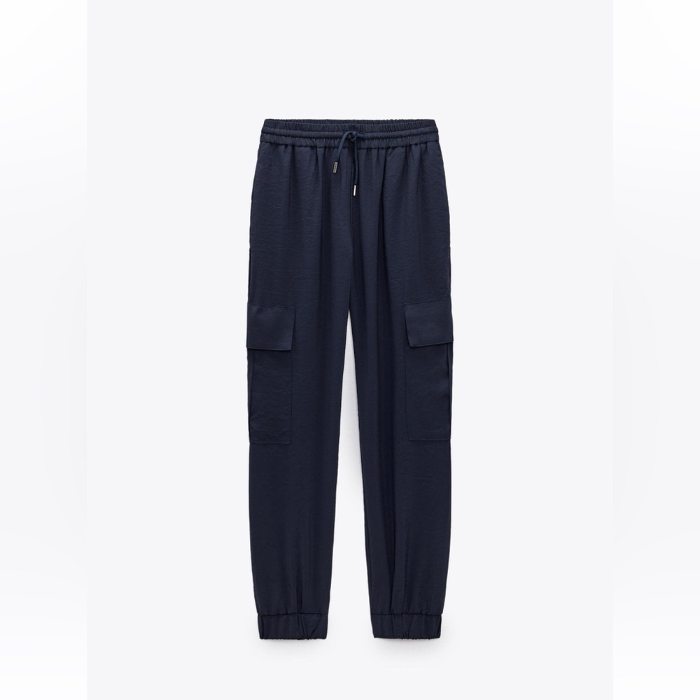 Zara Navy Cargo Pants